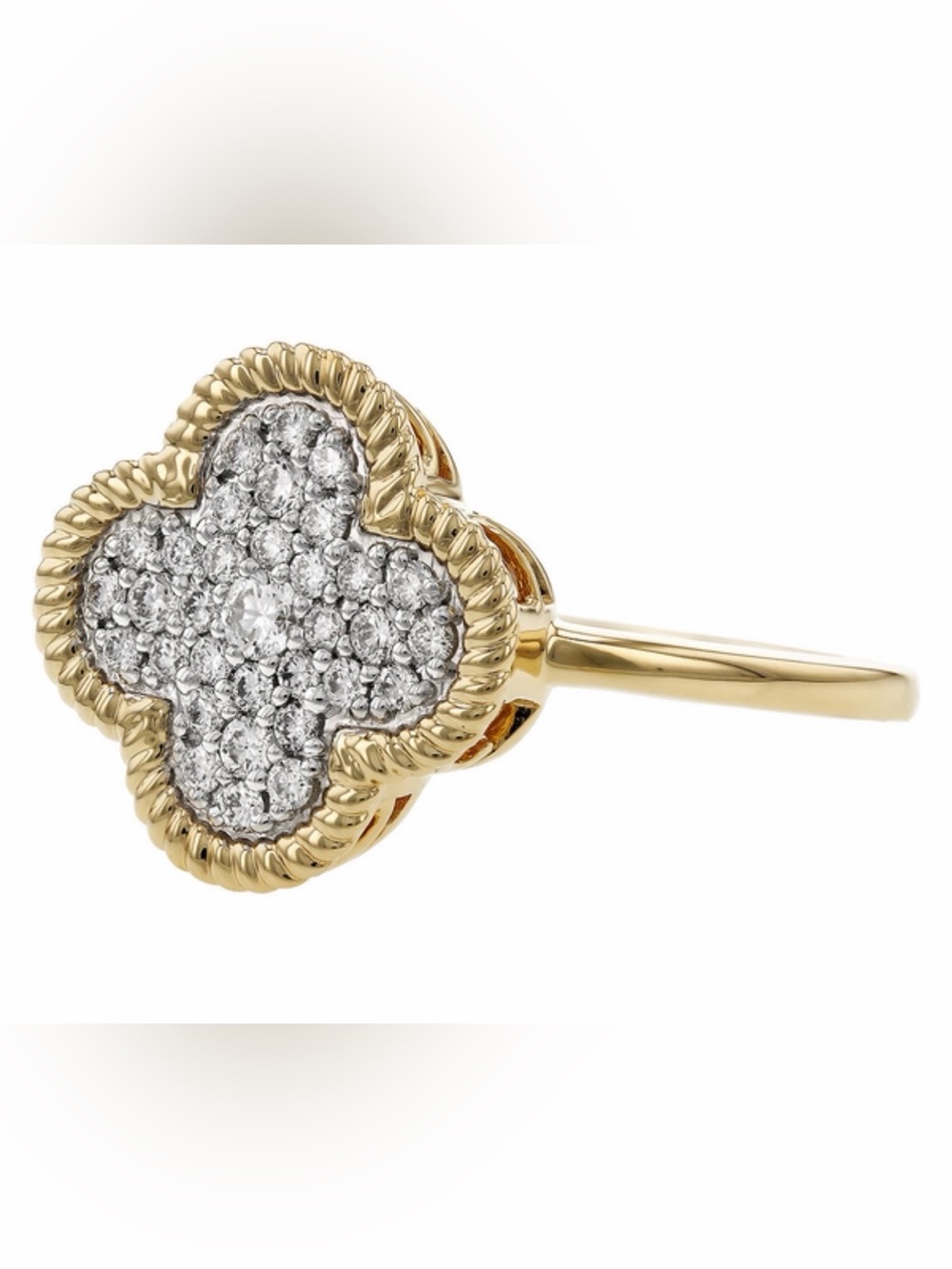 Diamond Clover Alhambra Allison Kaufman 14k Ring Size 6